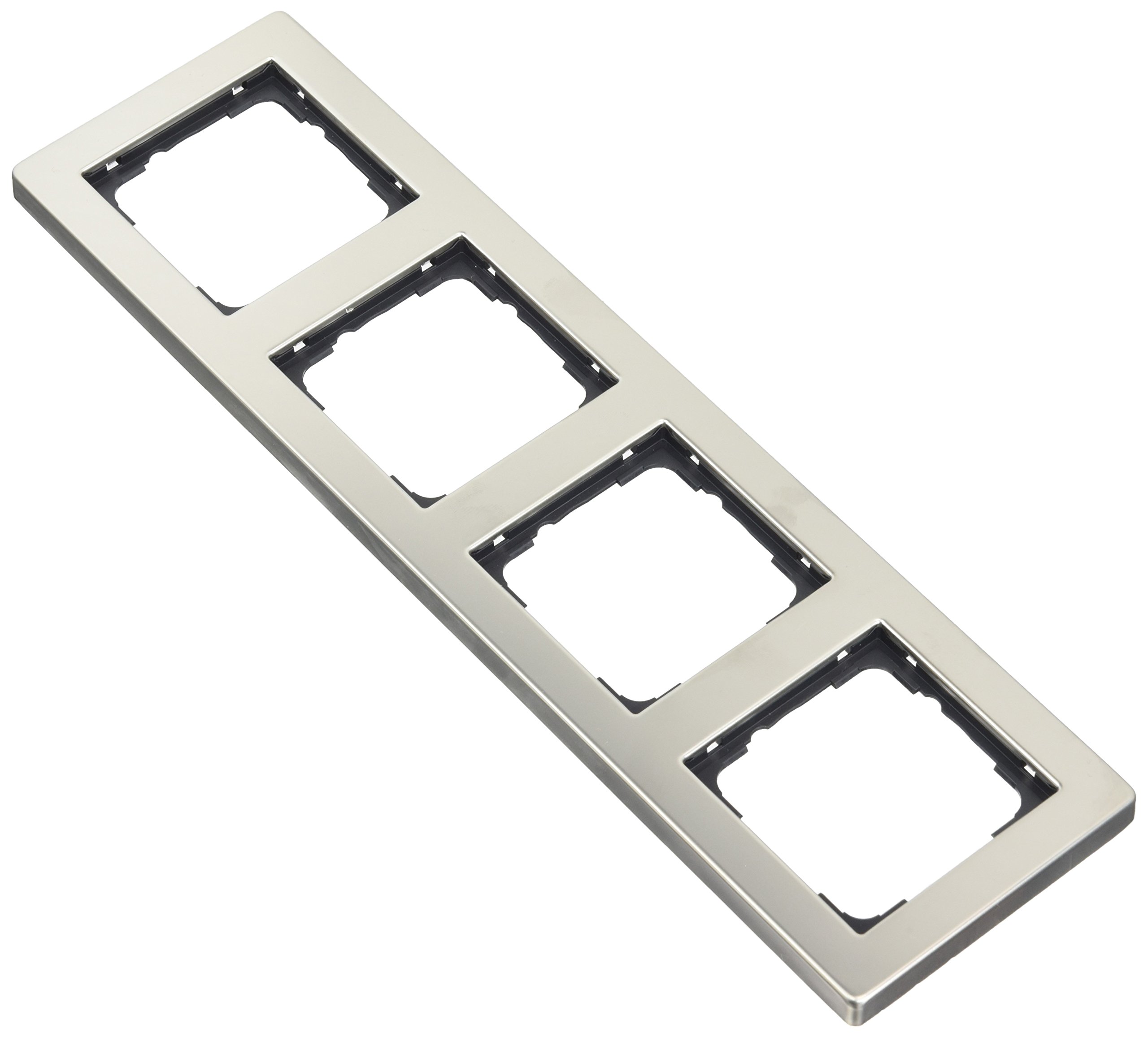 Gira 021433 Abdeckrahmen E2 4-Fach, Edelstahl