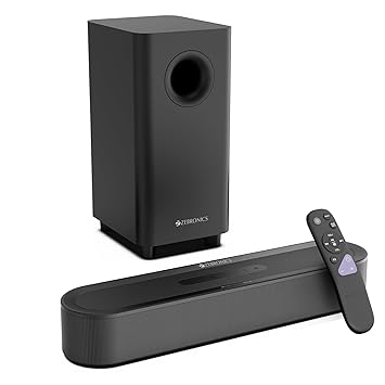 Zebronics 2026 Launch 320W Soundbar with Dolby Atmos, DTS X, 13.33cm Subwoofer, Powerful Bass, LED Display, Bluetooth v5.3, HDMI eARC, Optical in, AUX, USB, Remote Control (Juke Bar 9580C)