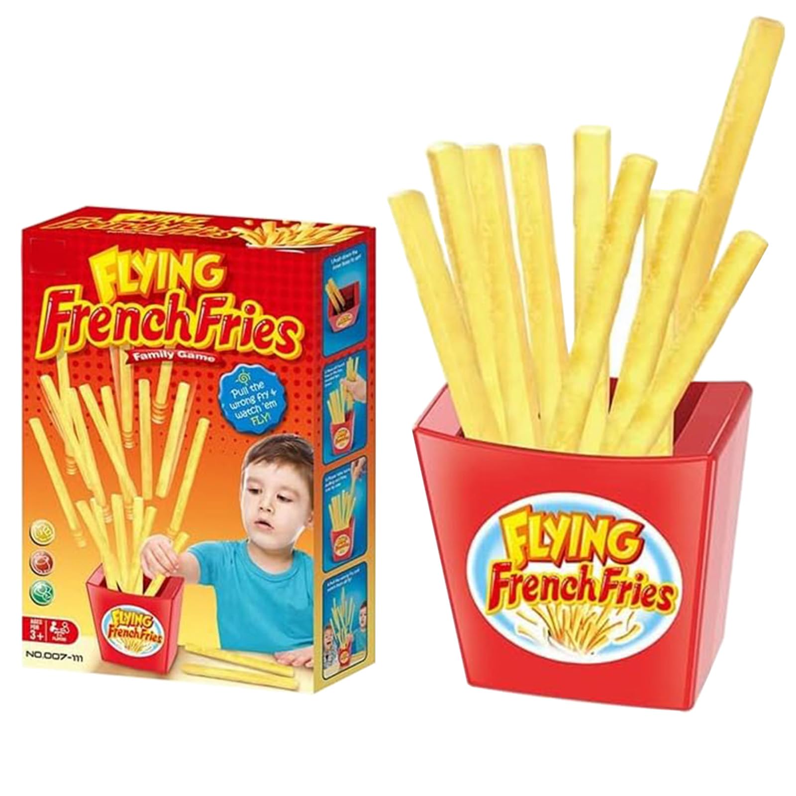 ZUNIPLEX Flying French Fries, French Fries, Parent-Child Toy, Fun Board Game, Bouncing Chip Toy, House Party Board Game