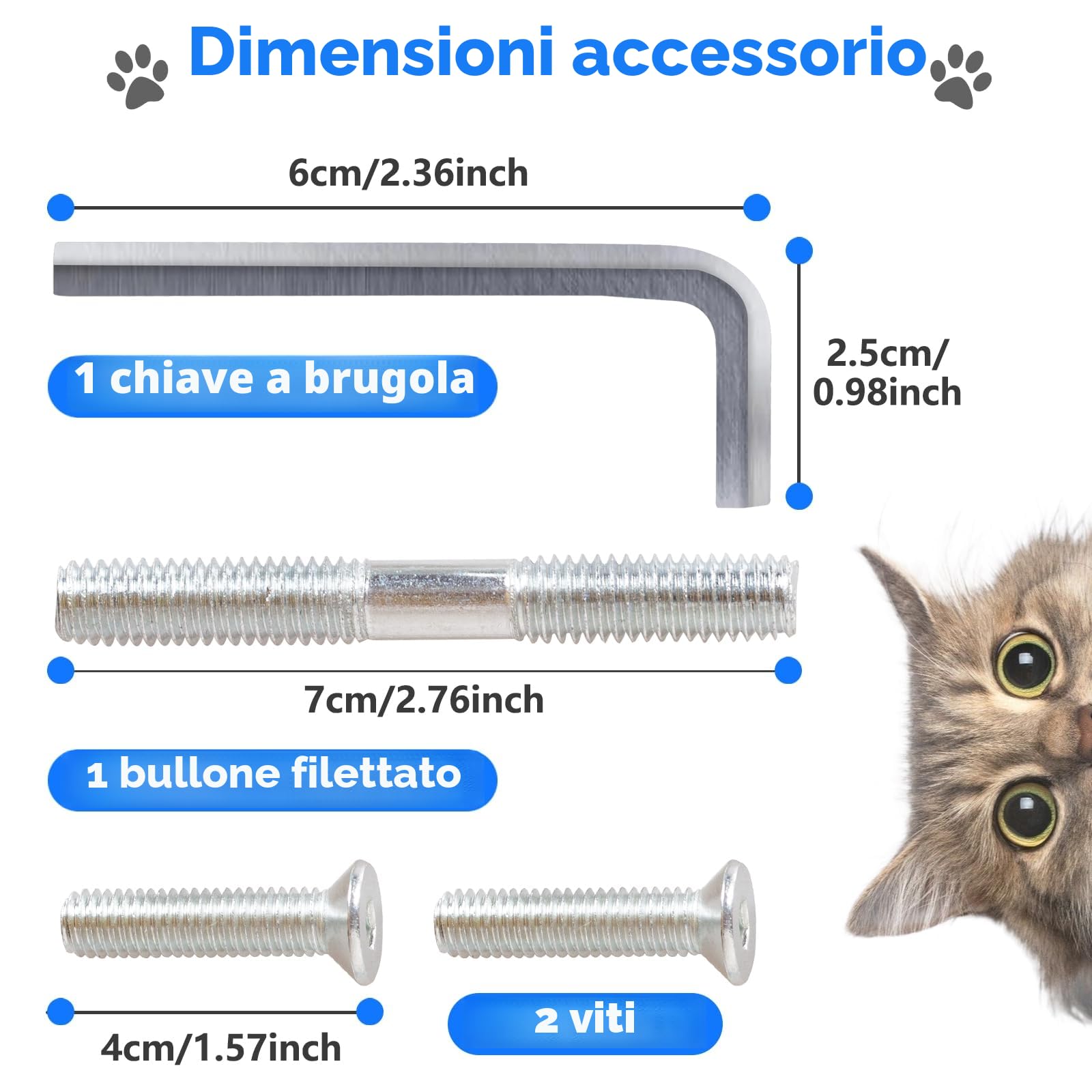 Confezione di 4 pali tiragraffi di ricambio per gatti da 15,7 pollici, pali tiragraffi in corda di sisal naturale con viti M8 per parti di ristrutturazione della torre del gatto interno,