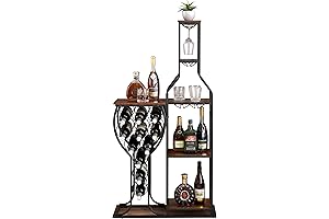 Wood Bakers Rack for Liquor and Wine Storage