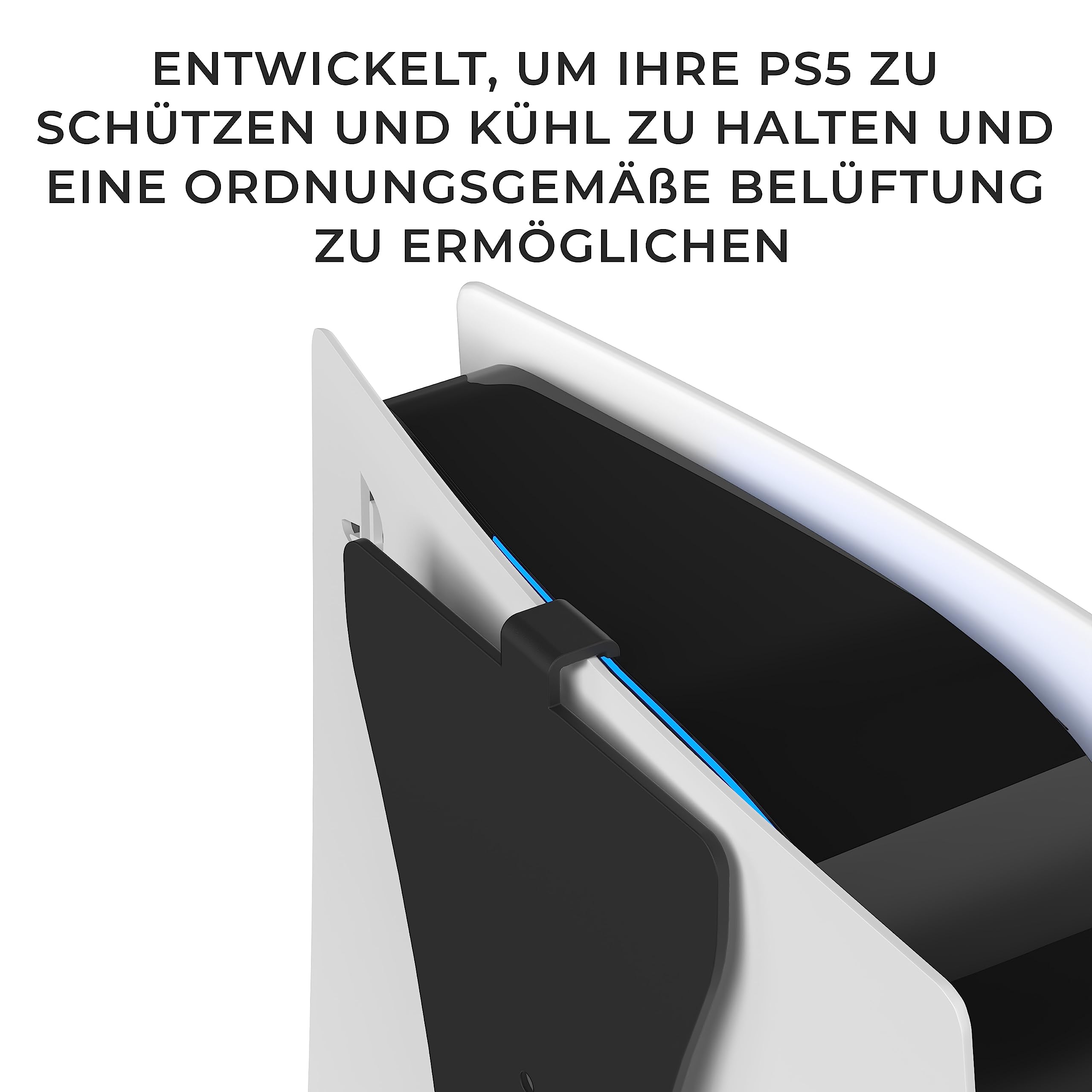 HumanCentric Wandhalterung kompatibel mit der originalen Fat PS5, Metallhalterung für die FAT PlayStation 5, Halterung für Disc- und Digital-Versionen, nicht kompatibel mit PS5 Slim oder Pro