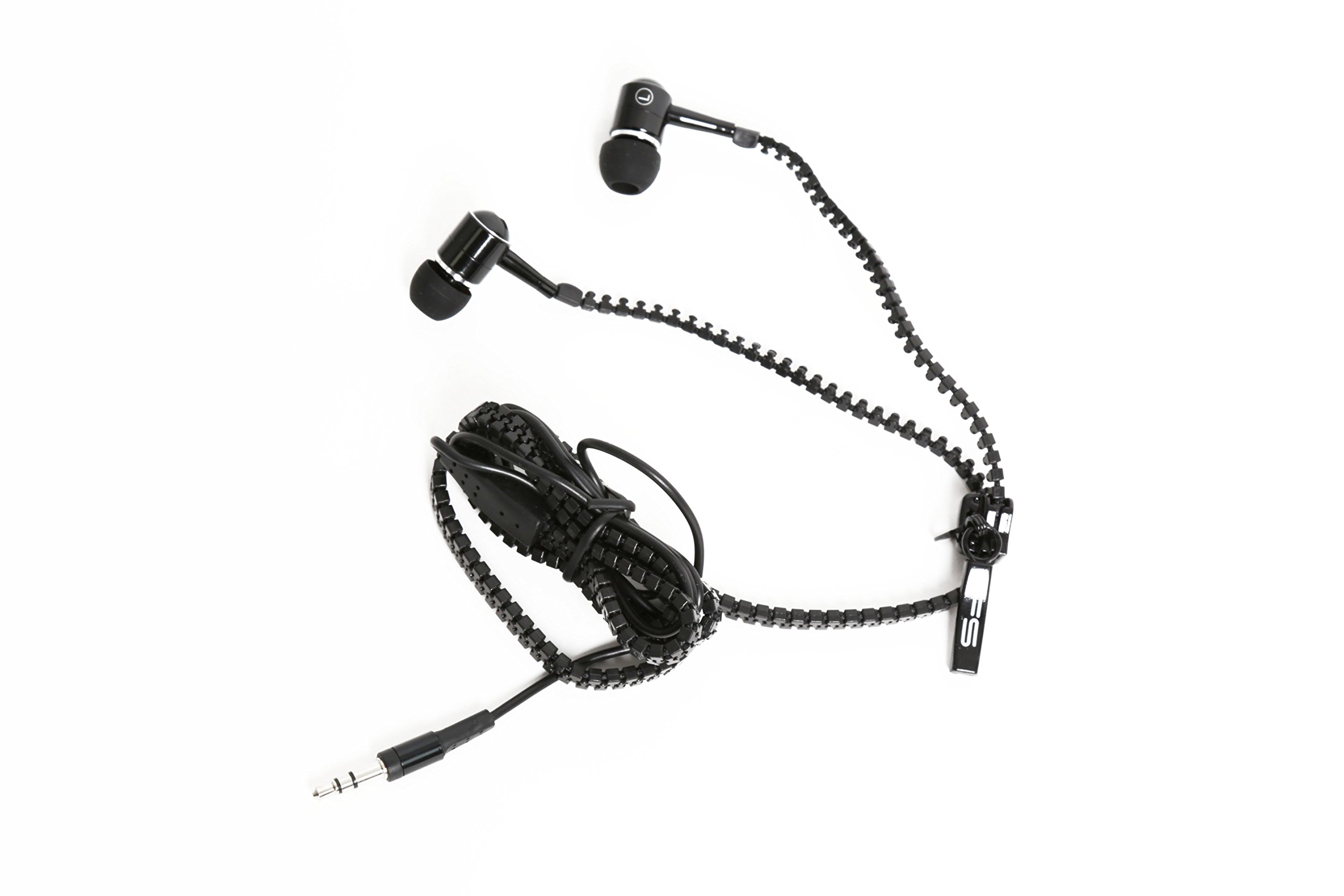 Freestyle - Auricolari stereo universali con chiusura a scatto, jack da 3,5 mm, cavo da 1,25 m, colore: Nero