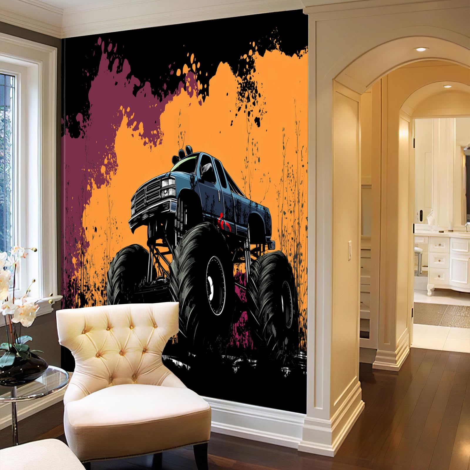 Carta da Parati Panoramica Camion Hip Hop Astratto Graffiti Foto Wallpaper Poster Gigante Design 300×210cm Murale Decor della Parete Soggiorno Camera da Letto Carta da Parati