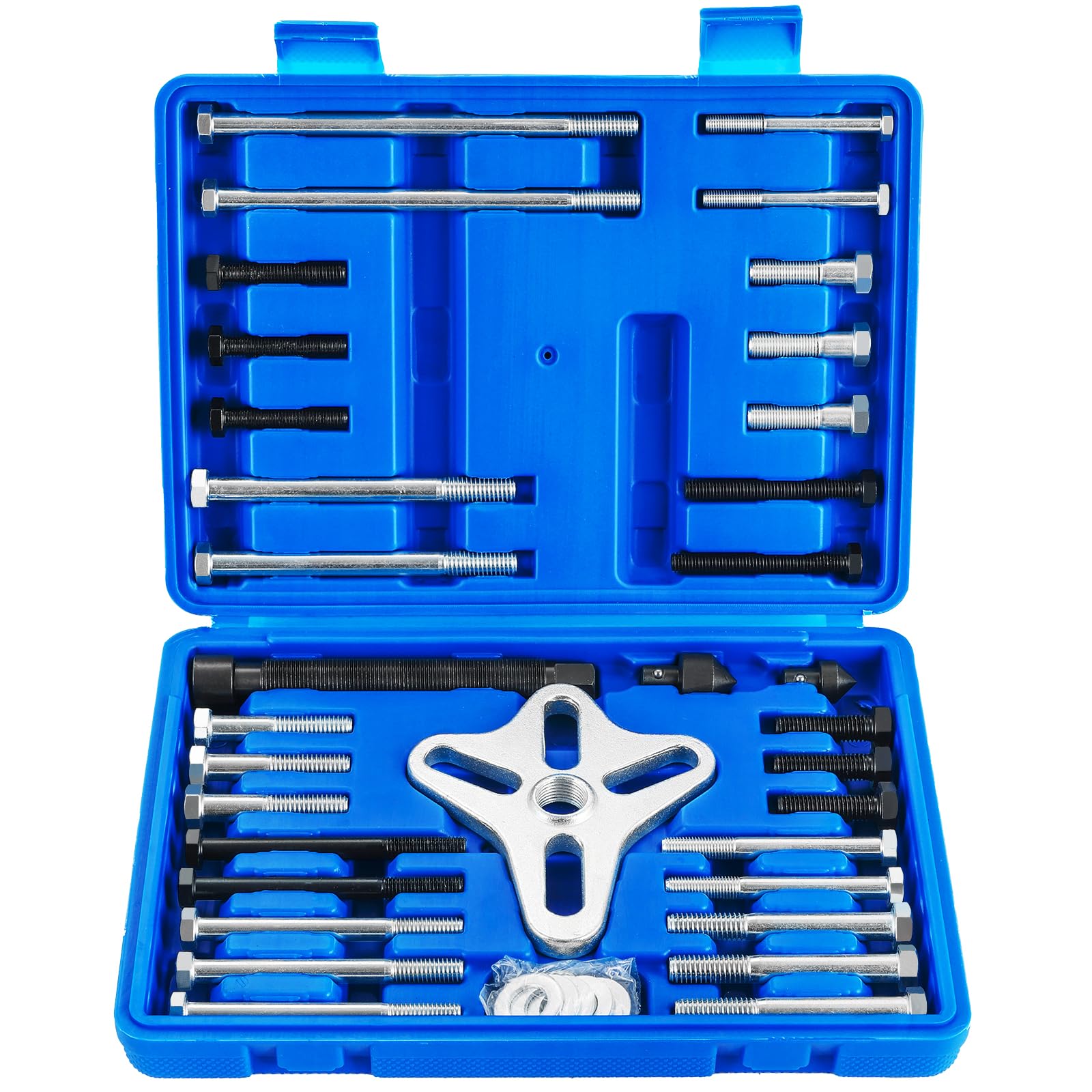 Juego de extractores de equilibrio armónico de 46 piezas, extractor de volante completo, kit de extractor de volante automotriz, extracción de polea del cigüeñal, extractor de engranajes,