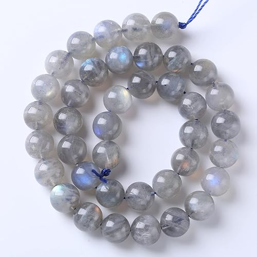 Miniatura 5 de 90 cuentas de piedras preciosas de labradorita gris natural 7A de 4mm para hacer joyas, pulseras DIY, collares, accesorios de 15 pulgadas, cuentas