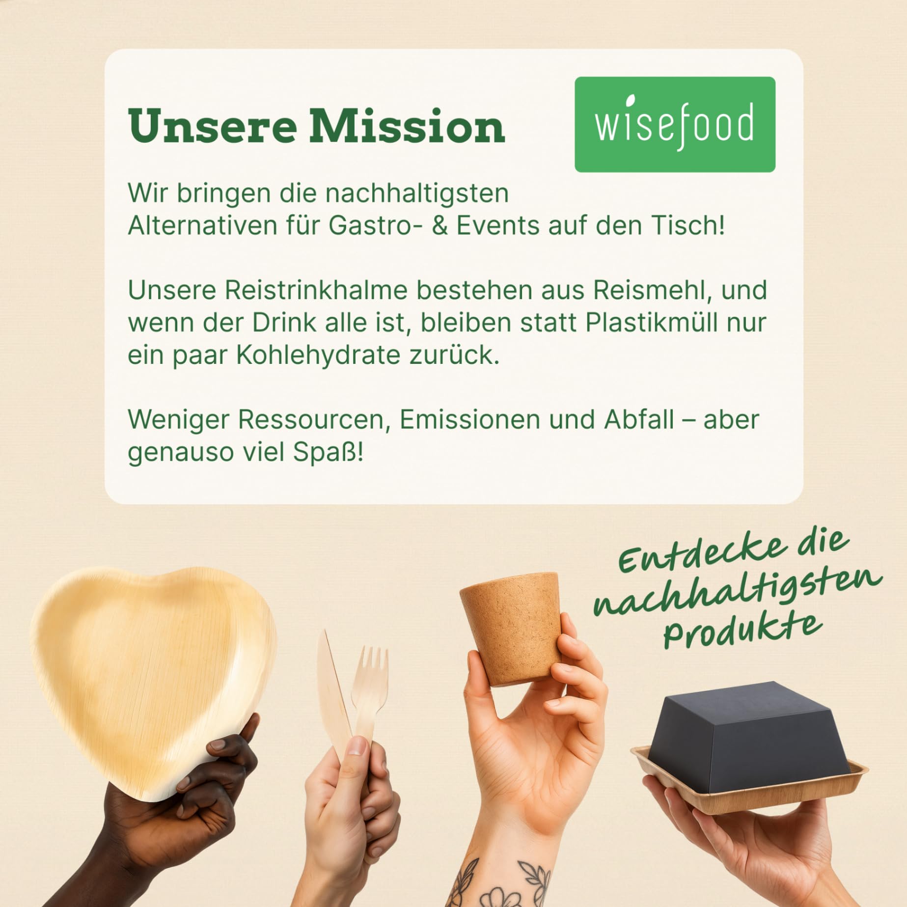 wisefood Cannucce di carta monouso – 500 pezzi Ø 6 mm x 20 cm – nero – cannucce stabili in carta, compostabili e biodegradabili – 100% senza plastica, ecologiche