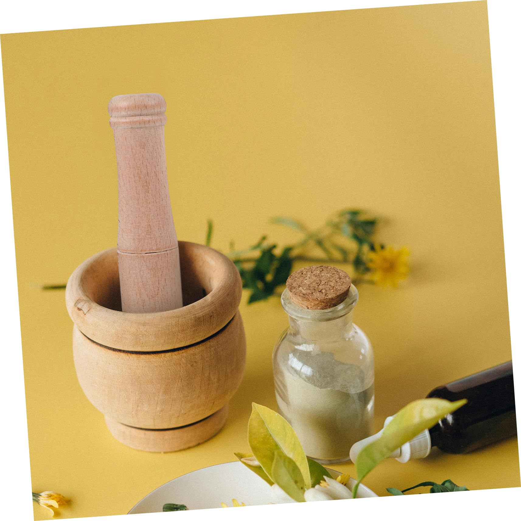 STOBAZA 4 Sätze Holzpestle Küchenmörser Vielseitig Einsetzbar Zum Zerdrücken Von Knoblauch Mahlen Von Gewürzen Saftgewinnung Einfache Reinigung Robustes Küchenwerkzeug Für 4 Stück *