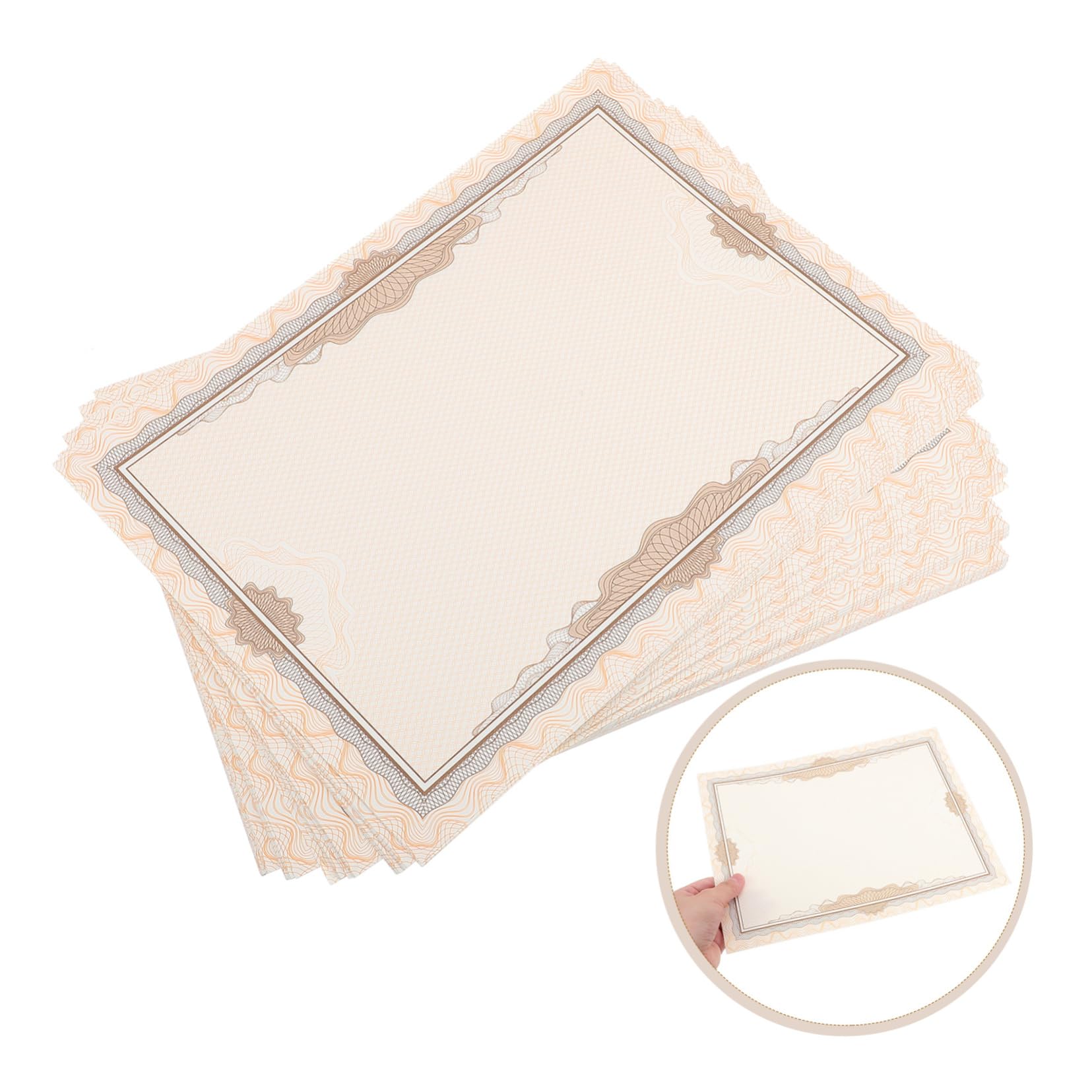 SEWACC Papel Delicado Práctico y Conveniente para Almacenamiento 100 Hojas de Papel para Diplomas de Graduación en white Adecuado para Decoración y Uso en Tienda