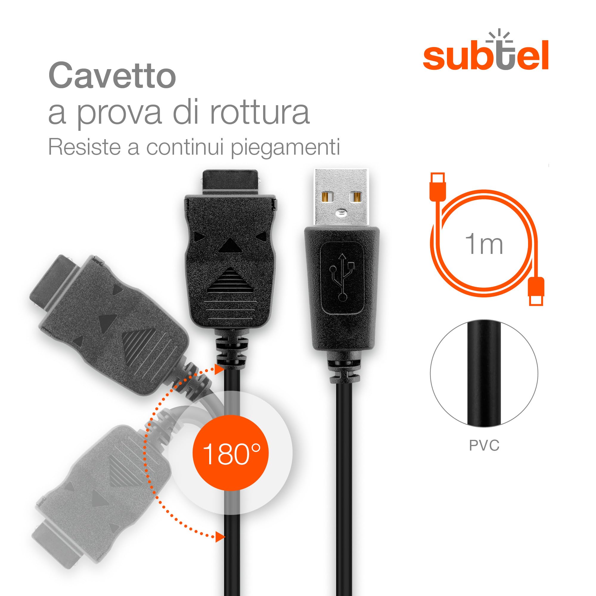 CELLONIC Cavo USB Type-C 1m Per DOOGEE MIX 2: Ricarica E Trasferimento Dati In PVC Nero