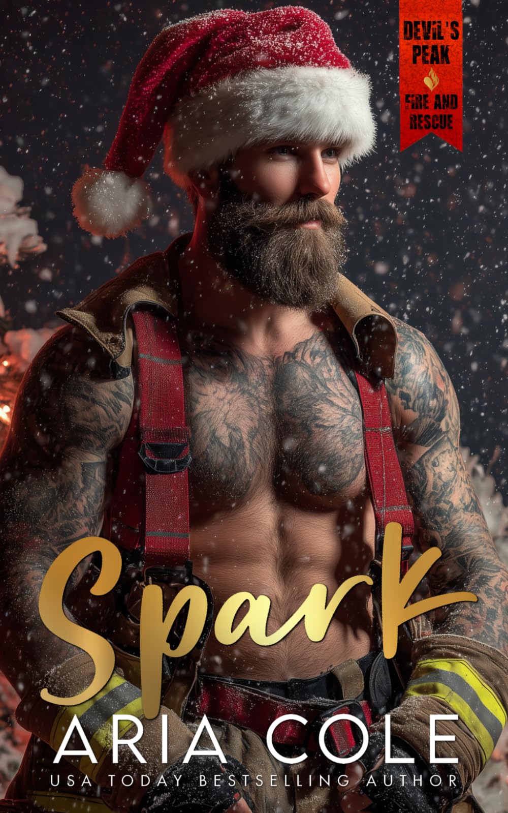 Spark: A Firefighter/Small-Town Librarian, Found Family, Forced Proximity, Snowed In Christmas Romance (Devil's Peak Fire & Rescue)