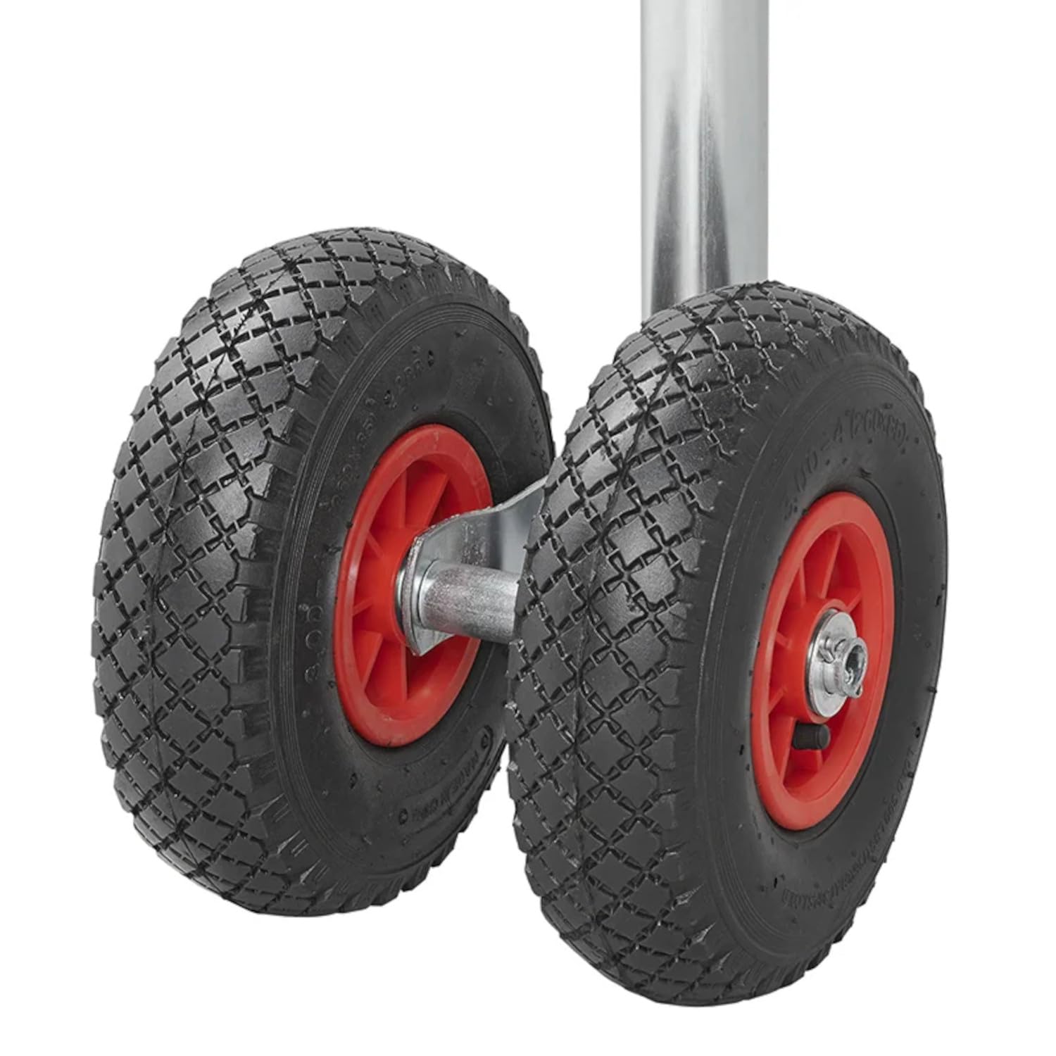 Preiswert & Gut Anhänger Zubehör Set – Stützrad Anhänger 260x85 mm Luft-Reifen Kunststoff-Felge bis 300kg Traglast – stützrad Halterung Ø 48 mm Stahl verzinkt Klemmschelle für Anhänger