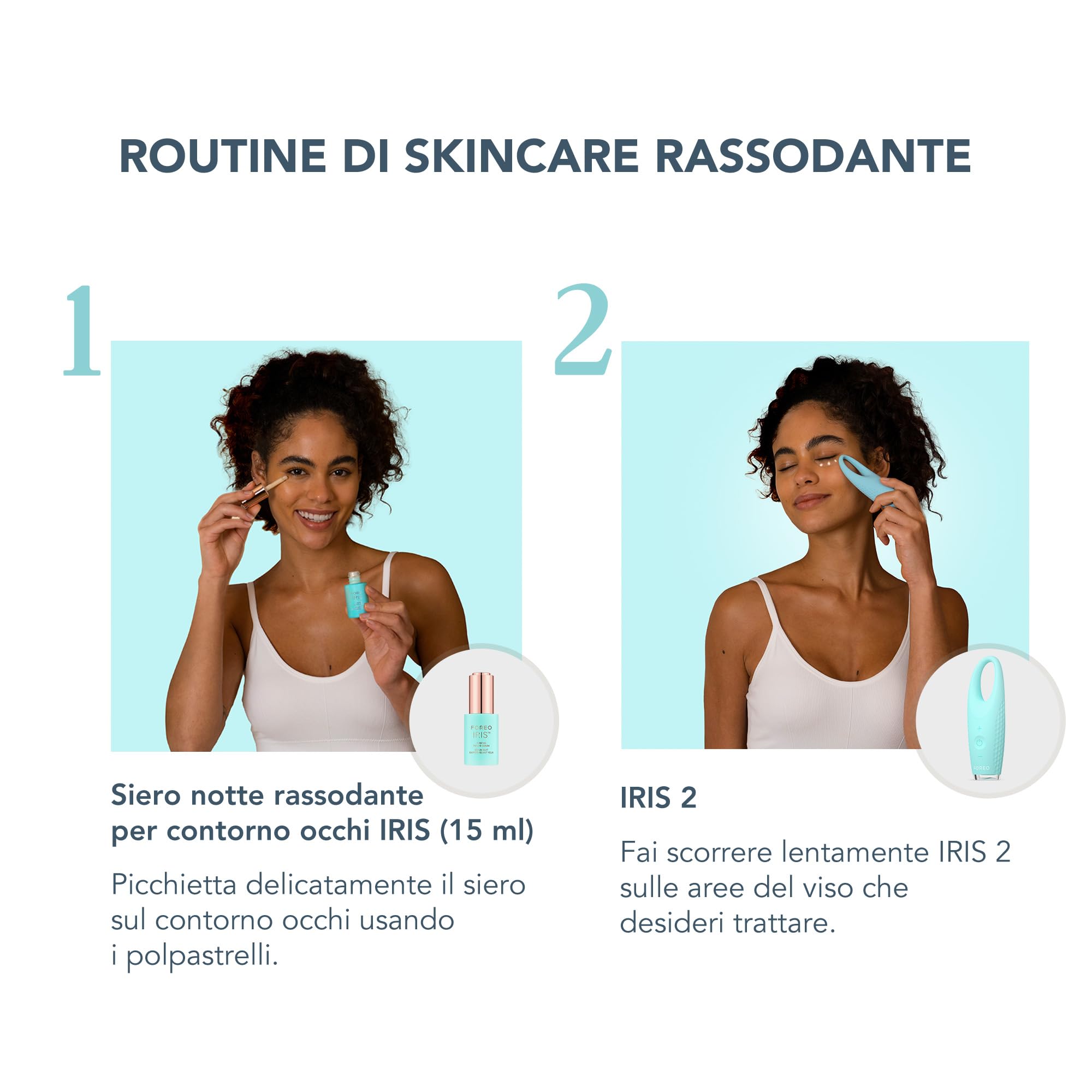 FOREO Eye Candy IRIS 2 Set - Massaggiatore Occhi + Siero Notte Rassodante