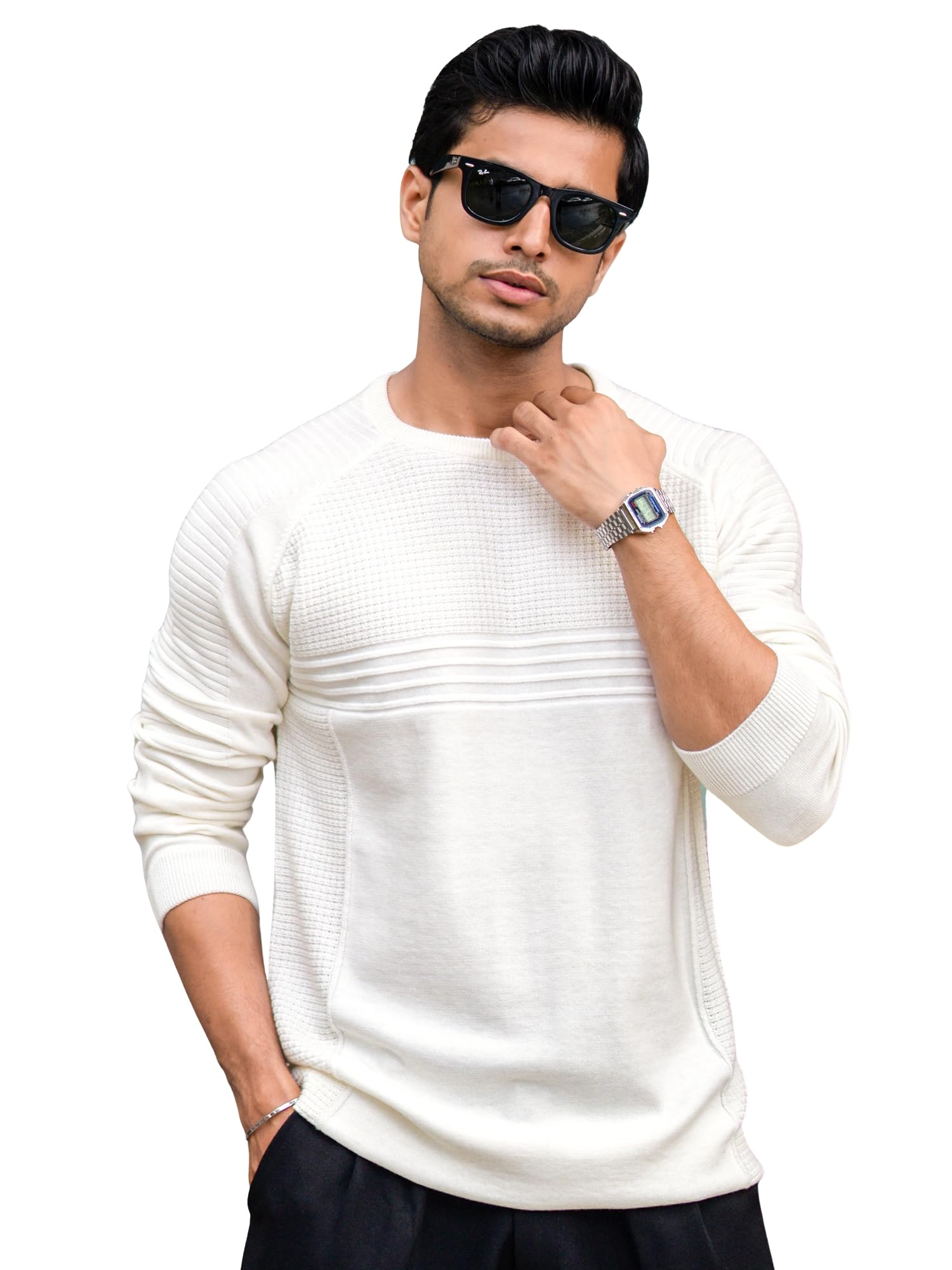 maniac || Mens || Solid || Round Neck || Raglan || Cotton || Full Sleeve || Sweatshirt-picture-48