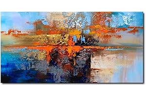 winpeak Textured Abstract Canvas Artwork Oil Painting