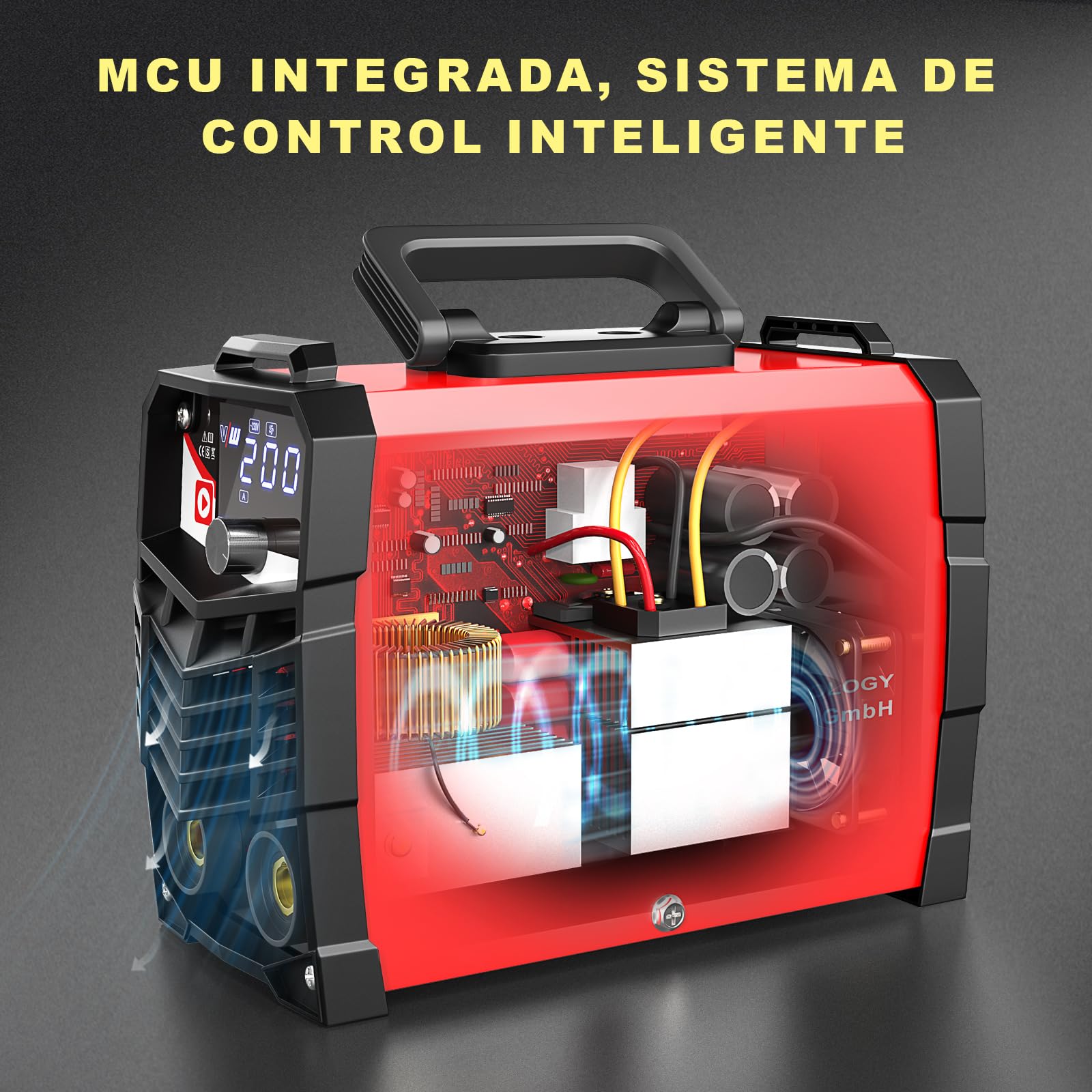 VECTOR WELDING Máquina de Soldar Inverter de Electrodos 200A Set, Soldadora de Electrodos MMA/STICK con Pantalla LED, MMA/STICK, IGBT, Juego de soldadura ARC 200