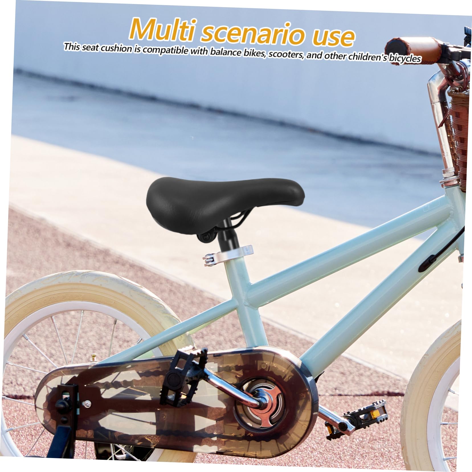 Toyvian Cuscino per Seggiolino Bici Design Stabile e Facile Installare Materiali Resistenti e Lavabili per Biciclette e Scooter Include e Strumenti