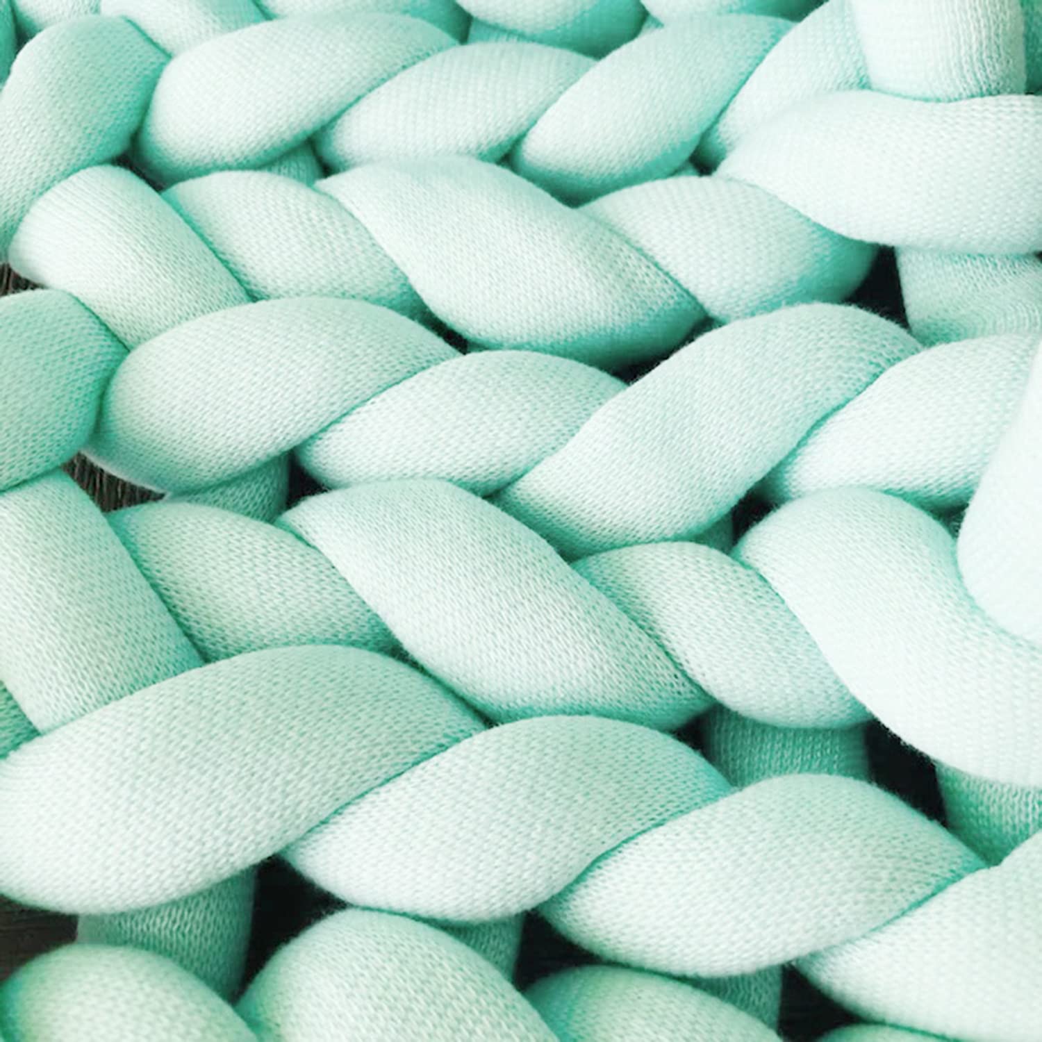 GULAKY Filato di cotone grosso tubo di filato super morbido spesso per lavori a maglia fai da te fatti a mano coperta di lana merinos, decorazione alternativa per la casa, verde menta, 2,3 kg (8200 g)