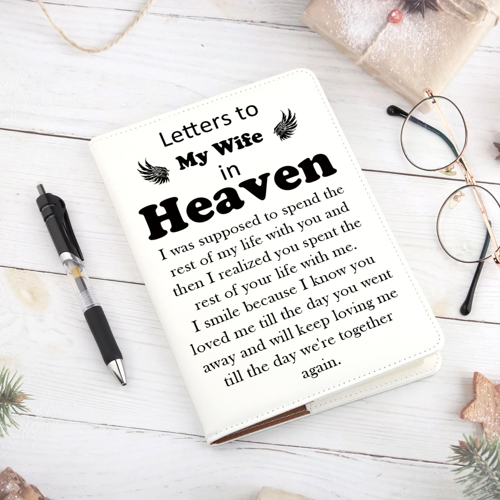 PLITI In Memory Of Wife Gift Remembrance Gift Letters To My Wife In Heaven Grief Journal Notebook For Husband (Wife In Heaven JNU) - Image 4