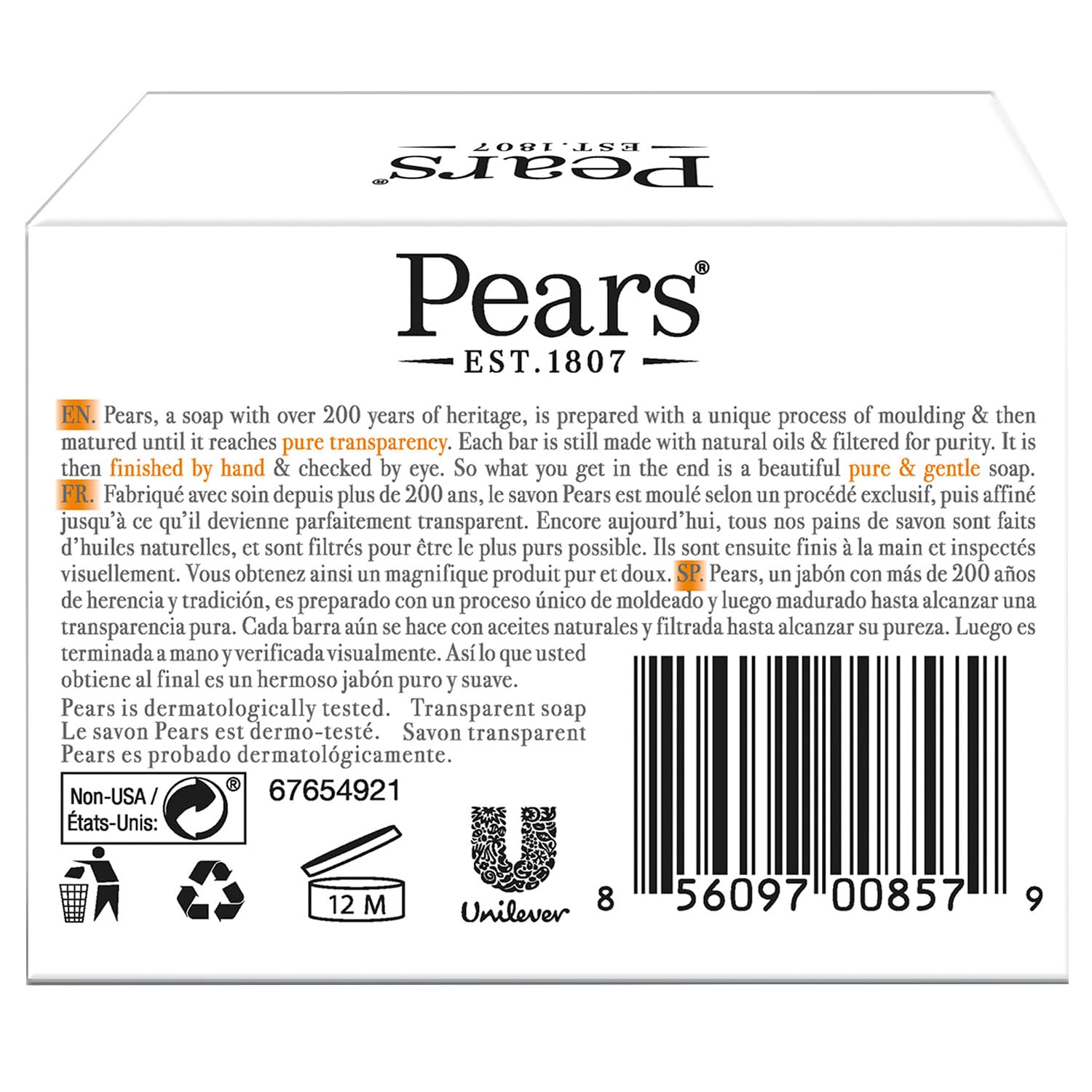 Amazon.com : Pears Soap Gift Set, Vintage Tin with 2 Transparent 