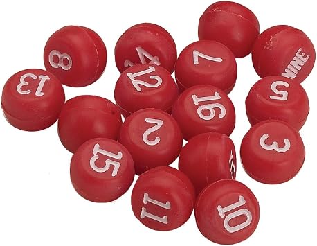 Pro Series 4923 Red Plastic Tally Balls for Bottle or Pill Pool, Black