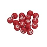 Pro Series 4923 Red Plastic Tally Balls for Bottle or Pill Pool, Black