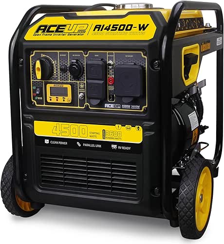 Aceup Energy 4500 Watt Gas Powered Generator, Inverter Portable Generator
