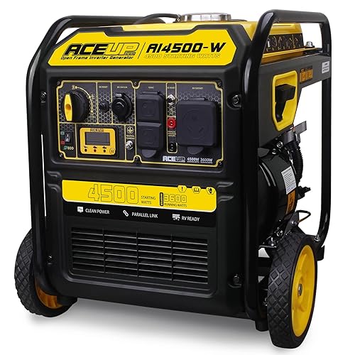 Aceup Energy 4500 Watt Gas Powered Generator, Inverter Portable Generator