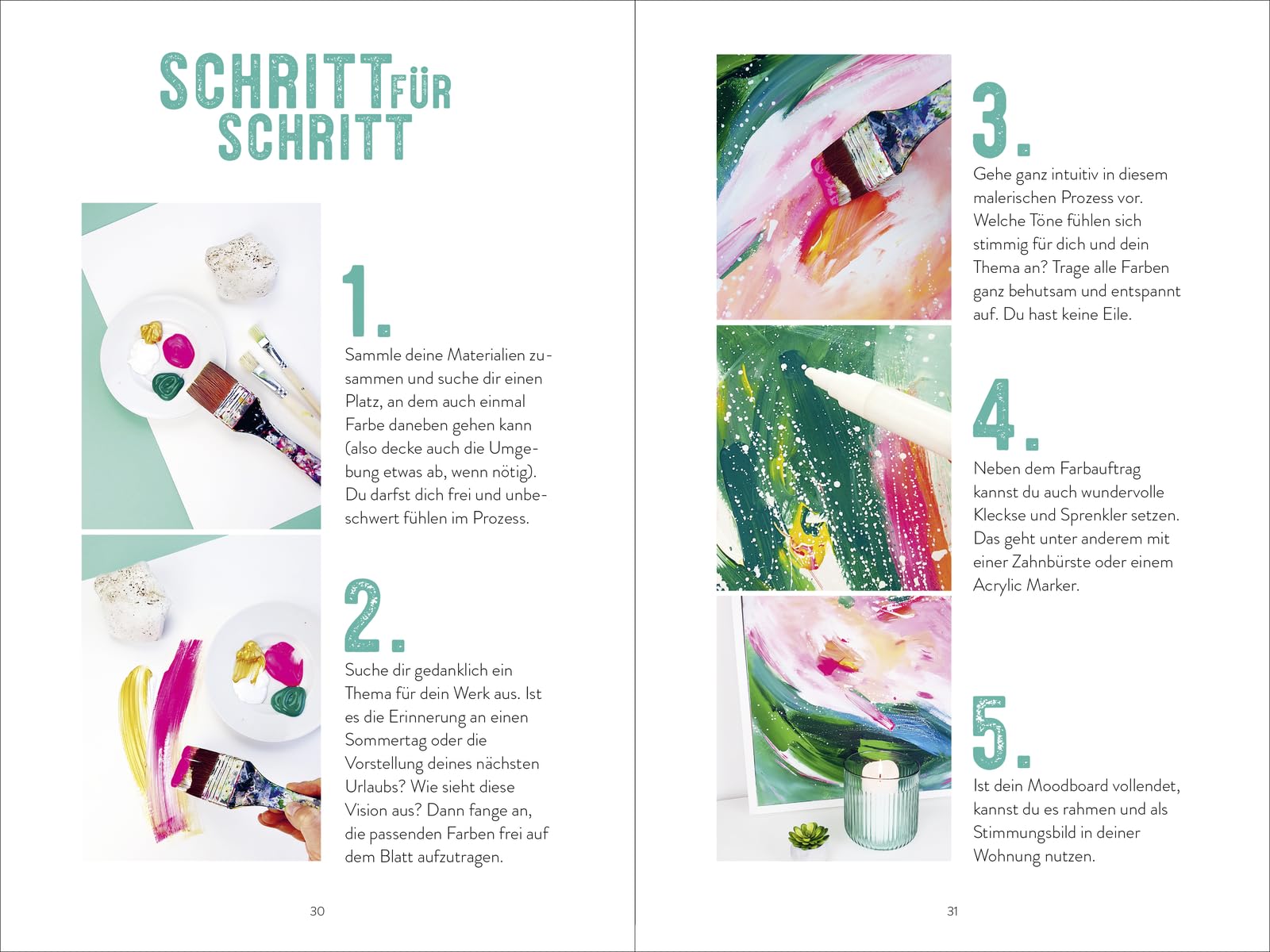 Power Painting: Mit Kreativität zu neuer Stärke | Malbuch für Erwachsene. Malen, Collagieren, Handlettering: Kreative Übungen für mehr Mut und Energie | mit Hilfestellungen + Vordrucken