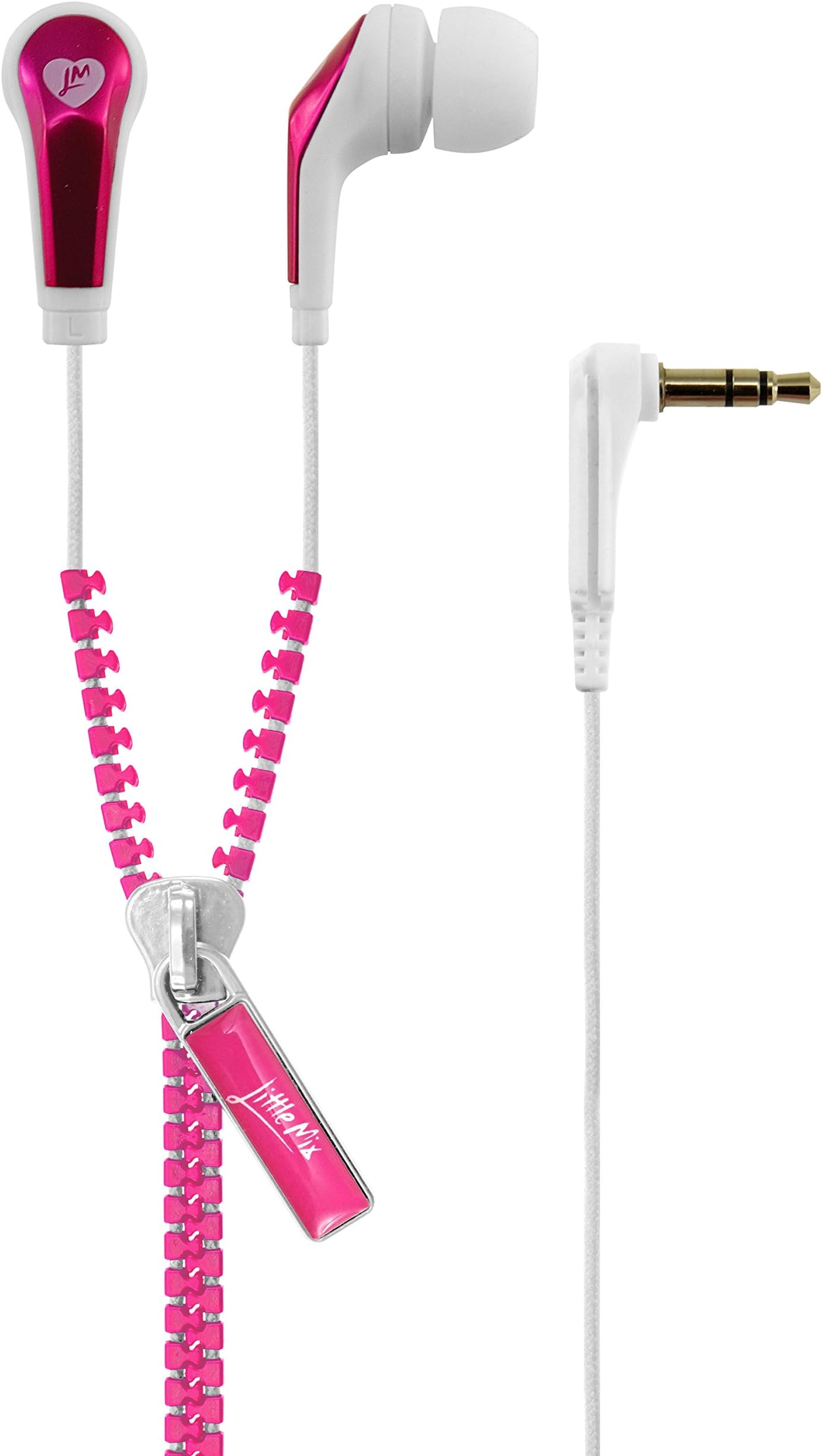 Mix Slick Zip Headphones Pink/White Colour