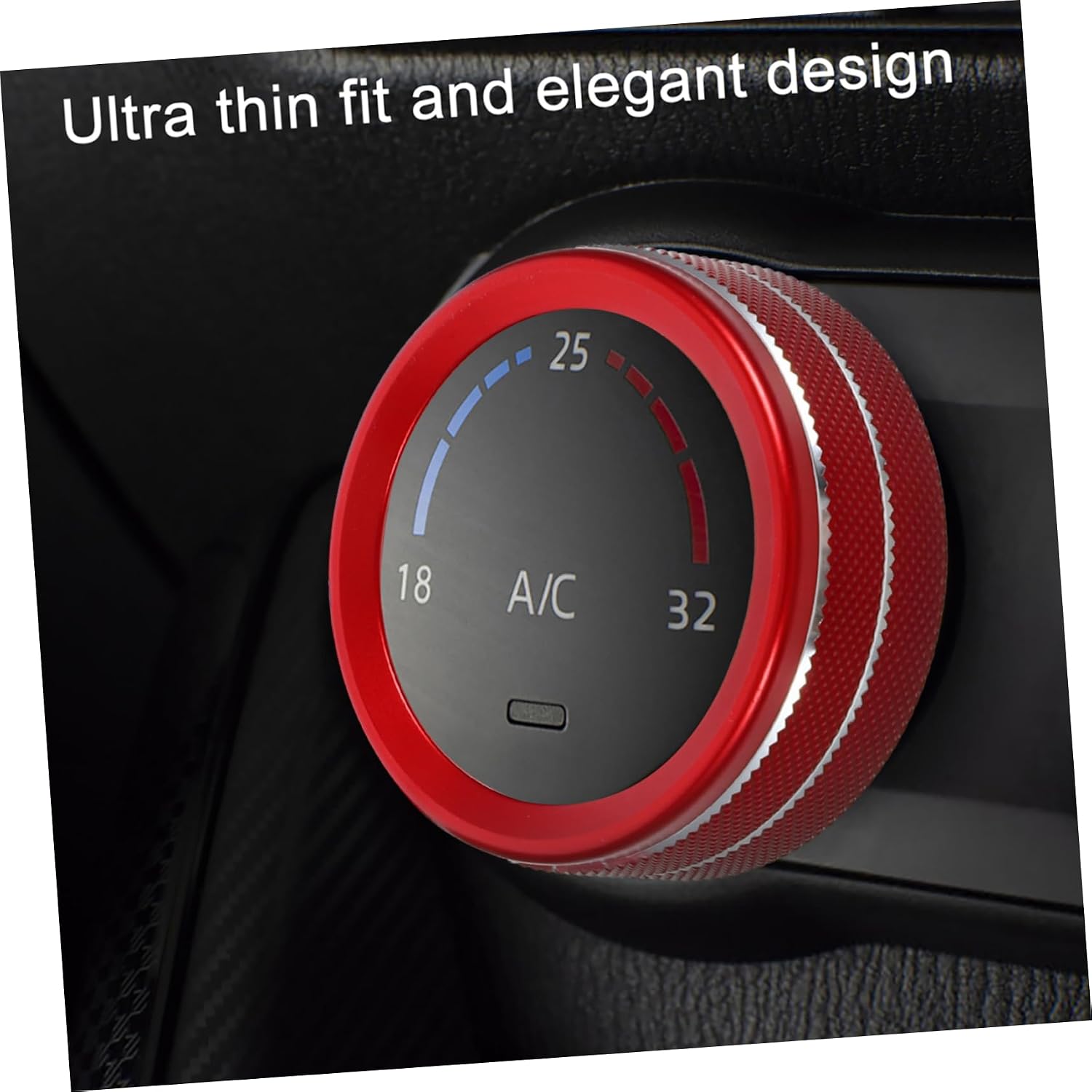 4pcs Air Conditioner Knob Covers for Car Interior Trim Red