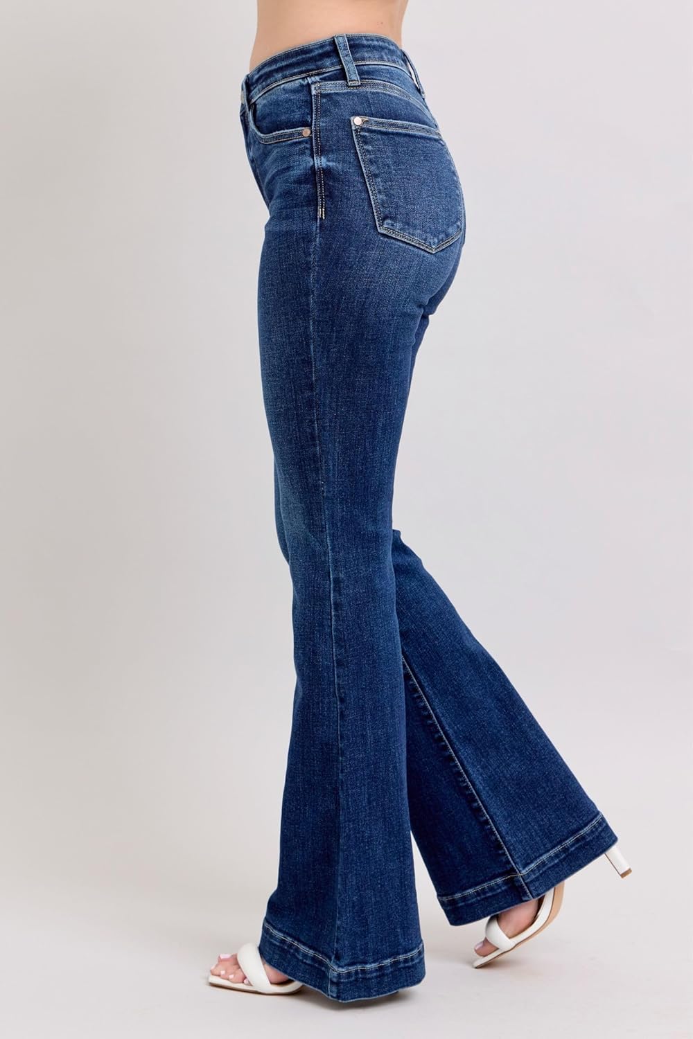 Judy Blue High-Waisted Trouser Flare Jeans – Tailored, Stretchy, and Timelessly Stylish Denim - 82637 - Image 2