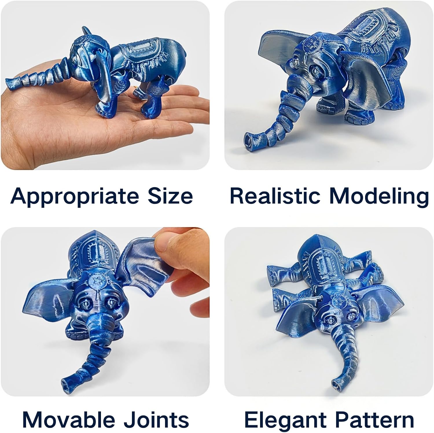 13 Pcs 3D Printed Dragon and Animal Figurines Set, Large Colorful 3D Printed Flexible Articulated Dragon Fidget Toys, Flexible Articulated Home Office Desk Decor for Classroom Rewards, Party Favors - Image 3