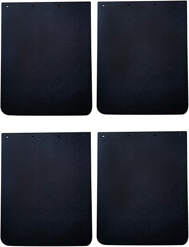 BHTOP 4 aletas de polímero de 24 x 30 pulgadas, duraderas aletas de barro negras, par universal para remolque de tractor y camión