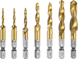 sourcing map 7pcs Combination Drill and Tap B...,