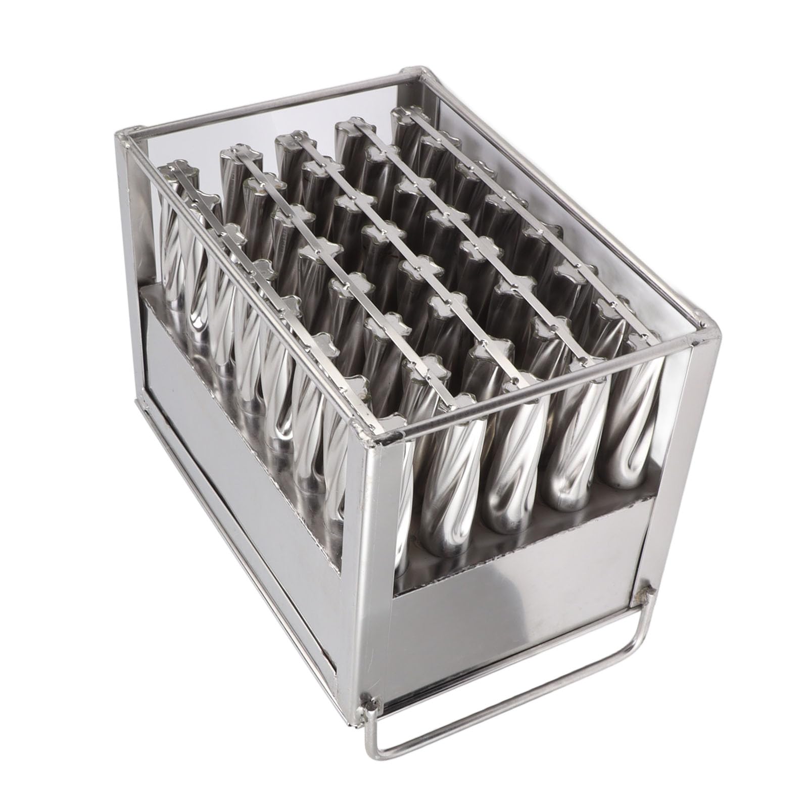 Molde para helado de acero inoxidable con 40 cavidades, limpieza sencilla, molde para hacer barras de helado con 40 cavidades, para golosinas congeladas caseras, 58 ml, 5900 g
