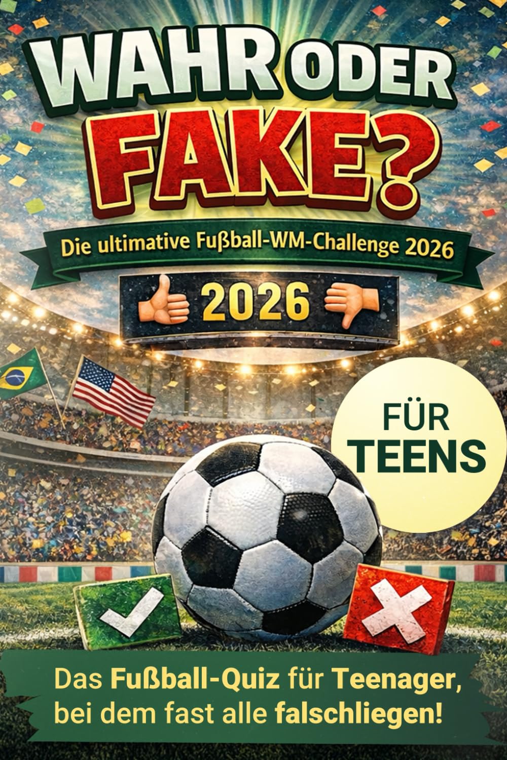 Wahr oder Fake? Das große Fußball-Quiz für Teenager zur WM 2026 – Über 100 verrückte Fakten, Mythen & Rekorde | Perfektes Geschenk für junge Fußballfans ab 12 Jahren