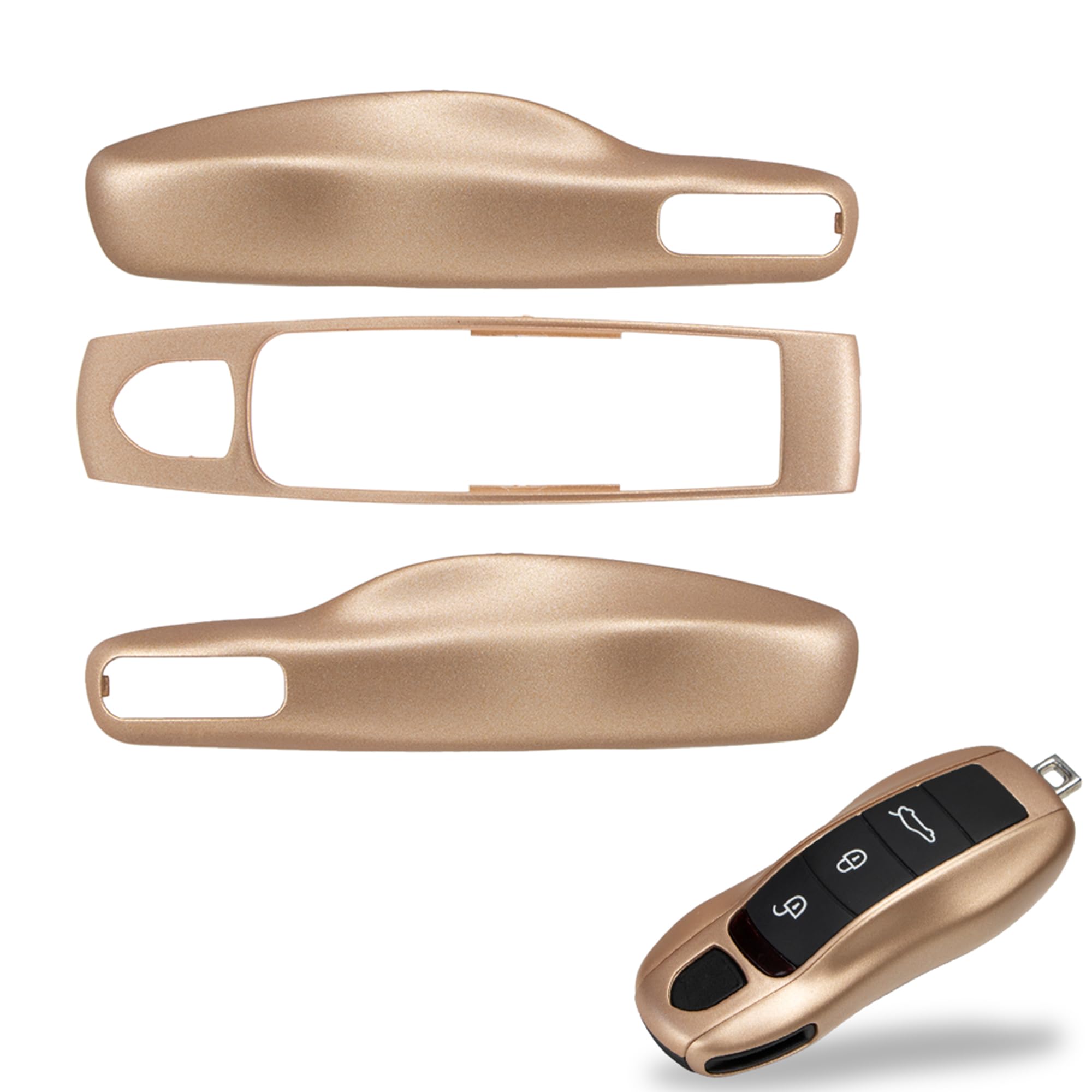 Shopauto 3-Piece Painted Key Fob Shell Cover Replacement - Compatible with Porsche Key Fob, MK1 ( Neodyme )