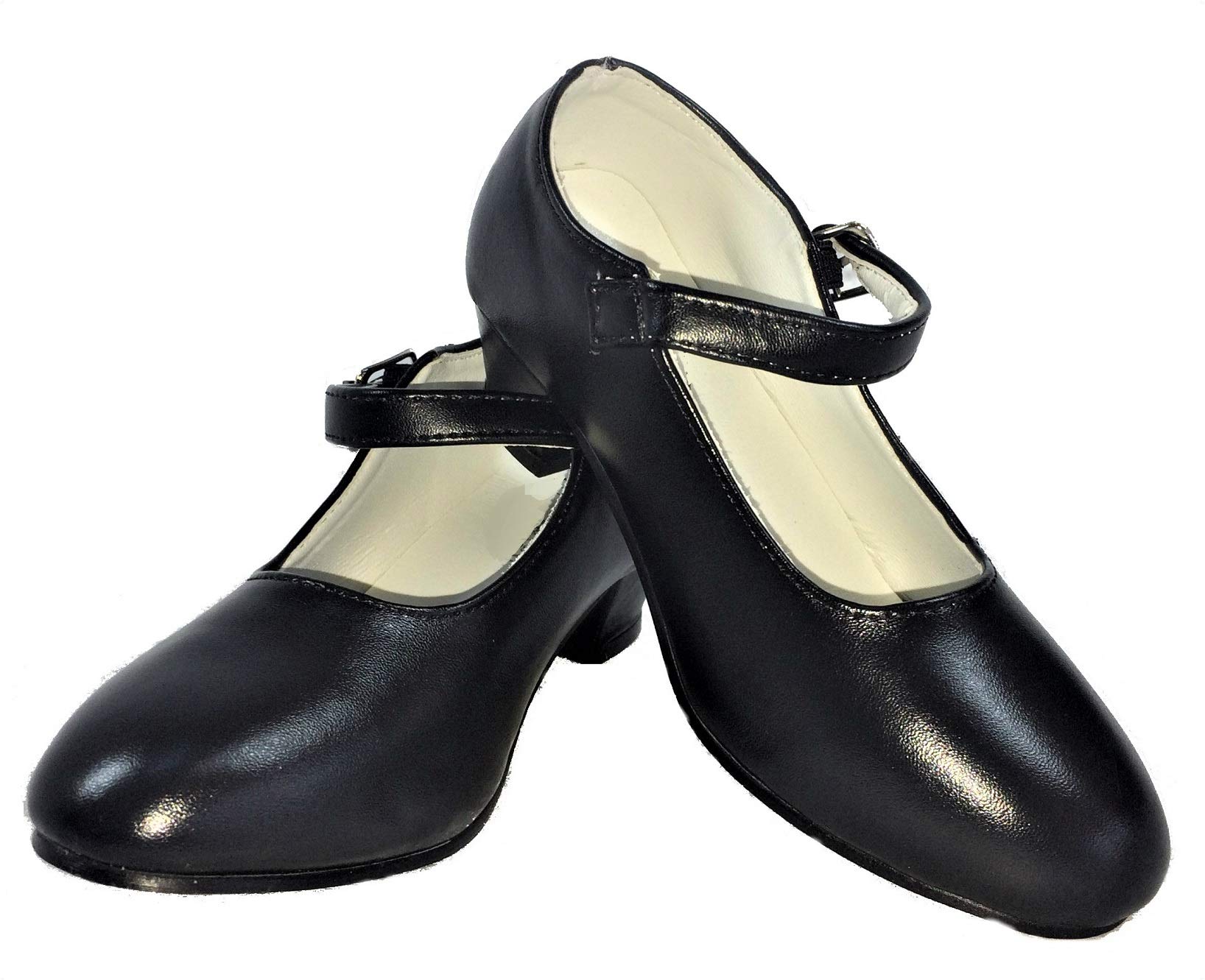 LBA Zapatos de Flamenco, Sevillanas, Danza, Baile, Niñas y Mujeres. Color Negro.