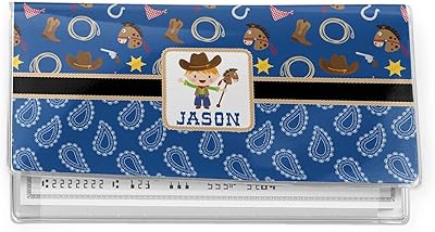 YouCustomizeIt Blue Western Vinyl Checkbook Cover (Personalized)