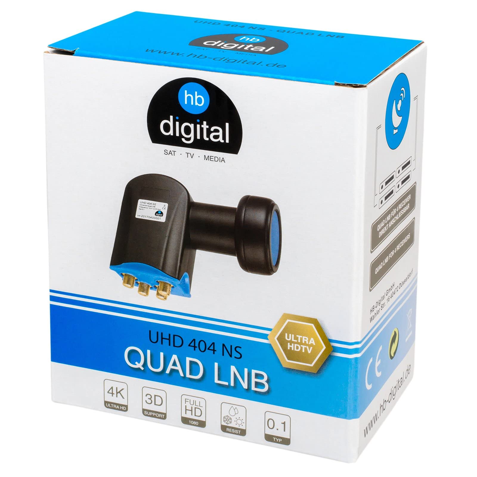 Premium X Quattro LNB - 4Fach - nur für Multischalter - 4K Full HD
