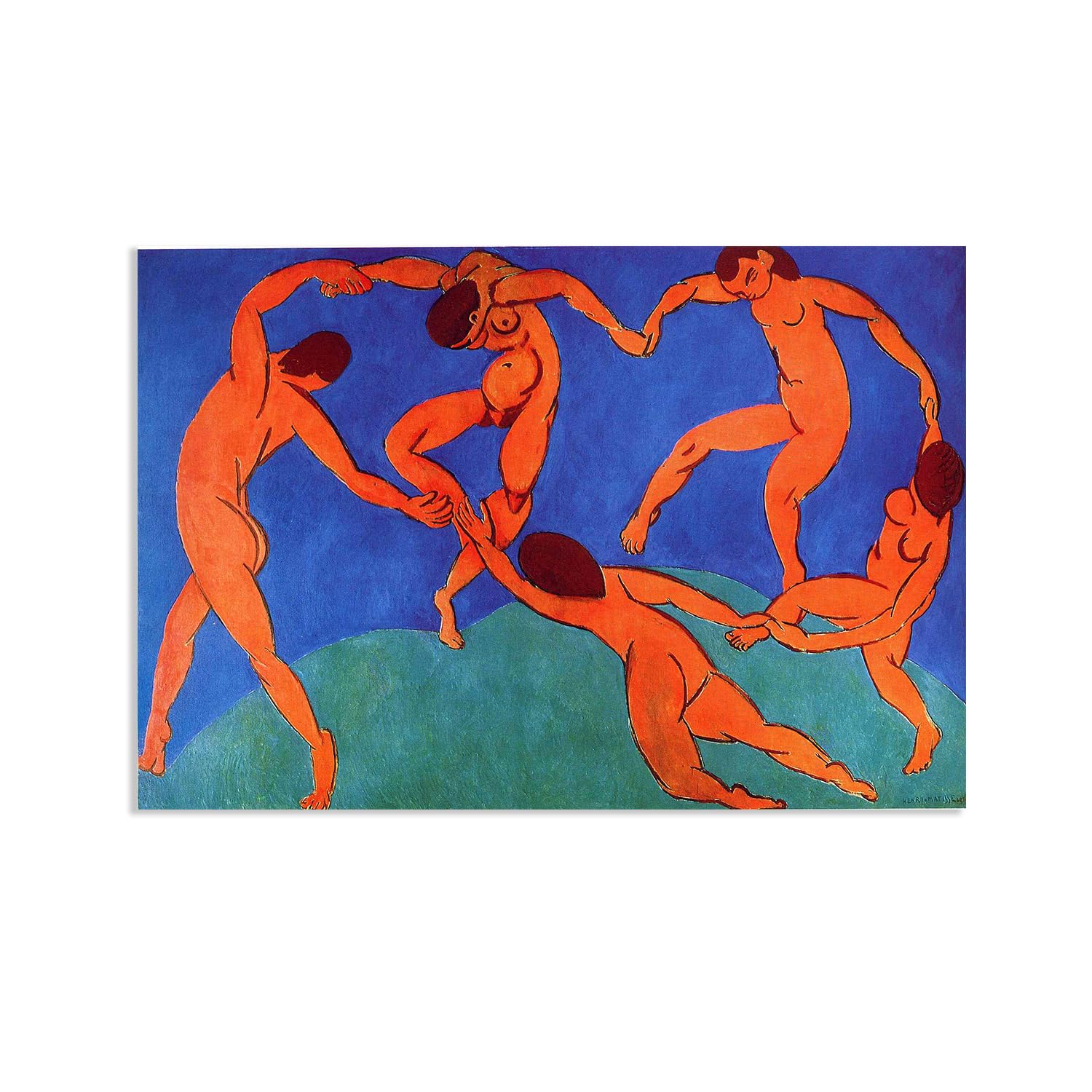 MYCGGDGH Henri Matisse Painting Reproduction Dance Wall art Henri Matisse artistic wall print canvas home decor for living room Bathroom Office 45x30cm(18x12in) poster