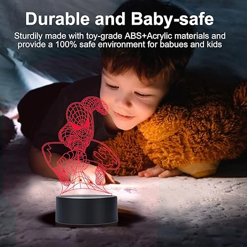 Miniatura 3 de Juguetes para niños, luz nocturna 3D, luz nocturna LED, decoración de habitación, luces de atenuación táctil inteligente, lámpara de decoración de 7