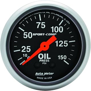 Auto Meter 3323 Sport-Comp Mechanical Oil Pressure Gauge,2.3125 in.