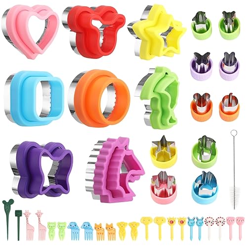 41 Pcs Sandwich Cutter Set for Lunch, Food-Safe, Colorful, Easy-to-Clean