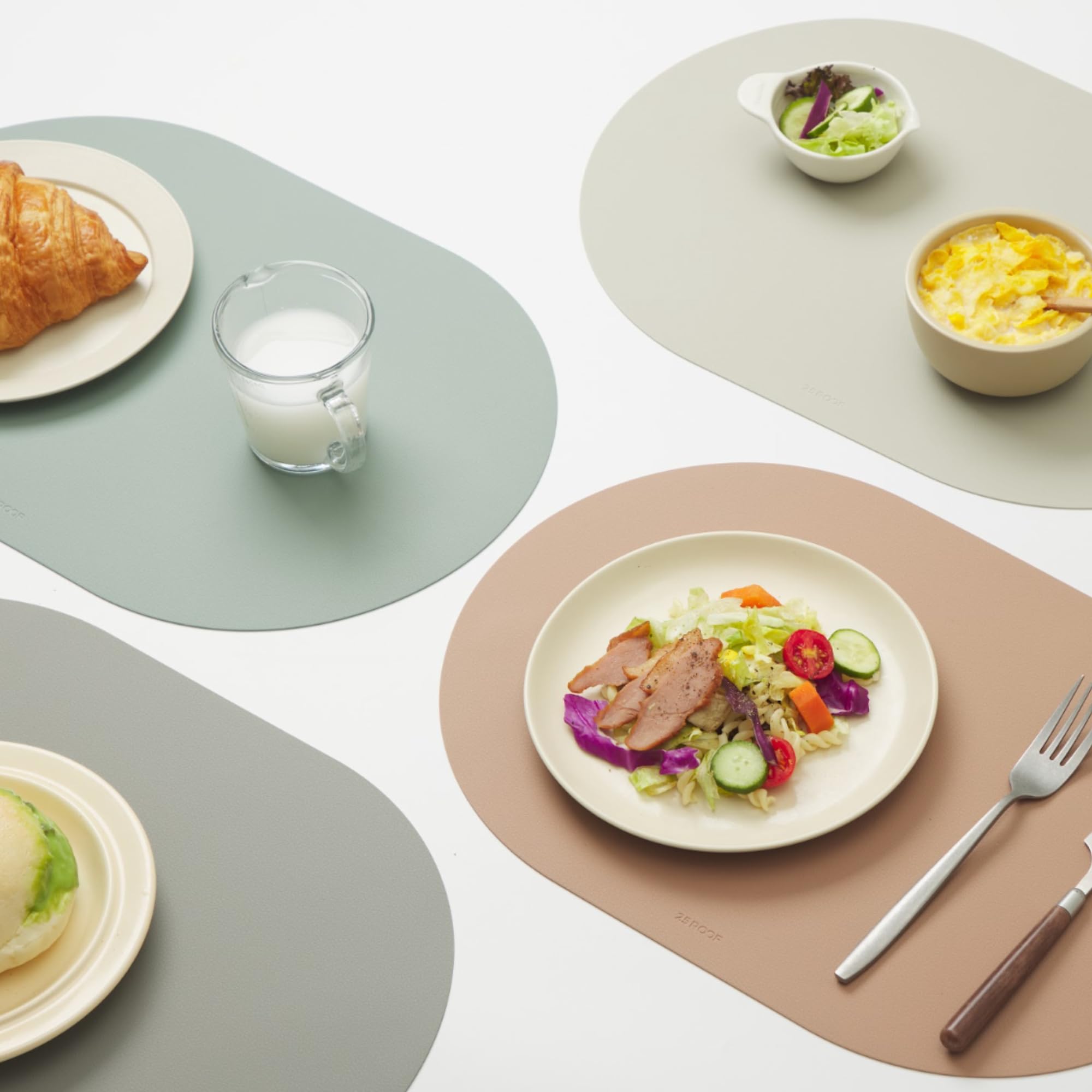 Photo 1 of 25 ROOF Oval Silicone Placemats (4-Pack), Heat Resistant, Waterproof