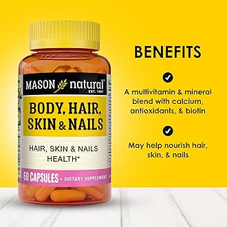 MASON NATURAL Hair, Skin & Nails Premium Beauty Supplement with Biotin & Vita...