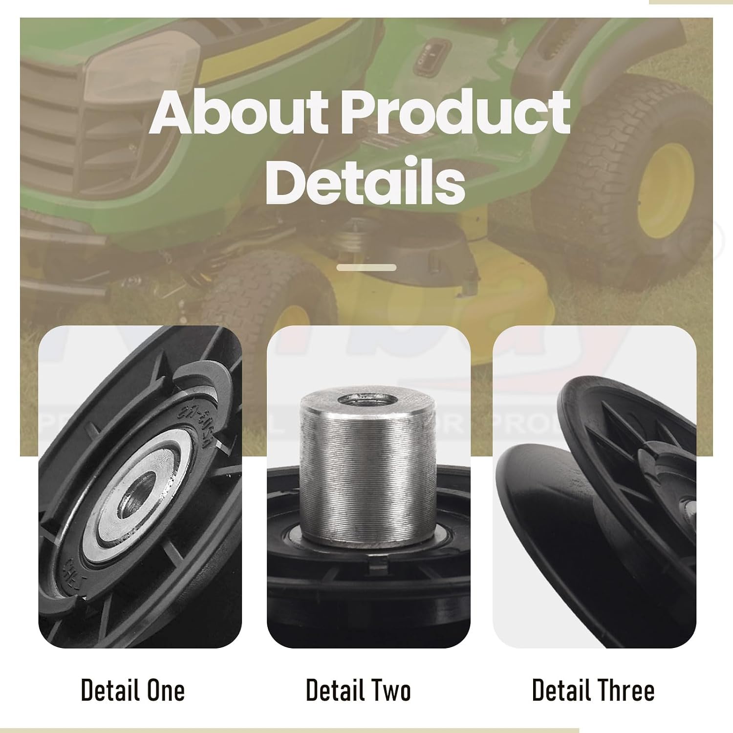 Karbay AM121968 Idler Pulley for John D-eere Lawn and Garden Tractors