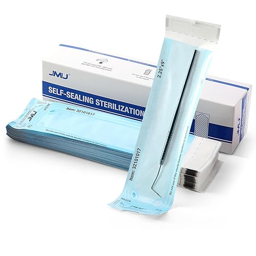 Miniatura 10 de JMU 200 bolsas de esterilización autosellantes, bolsas de autoclave de 5.25 x 11 pulgadas (5.25 x 10)