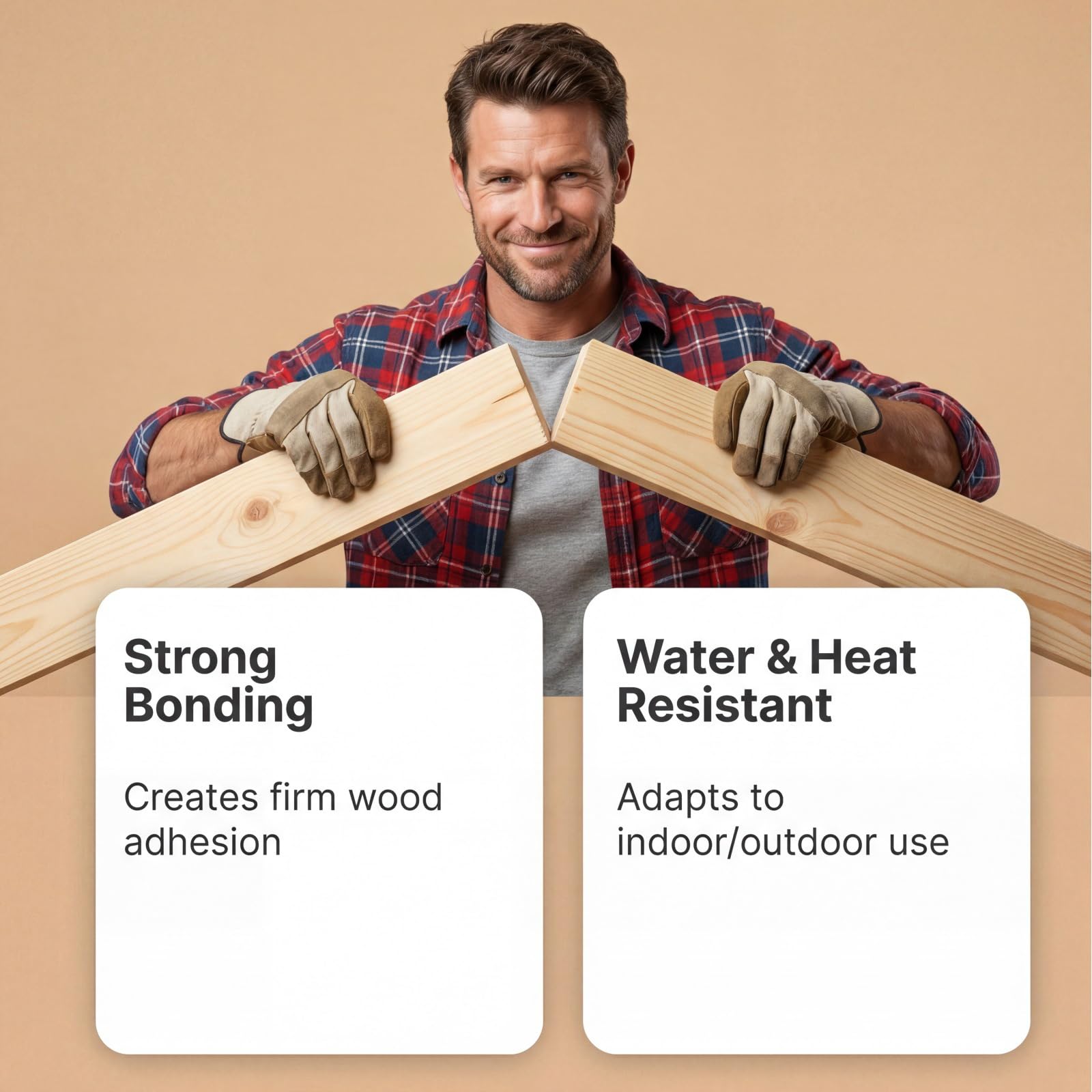 Colla for legno resistente da 30 ml, lega saldamente il legno, asciugatura rapida e presa iniziale, facile da usare, adesione di lunga durata(5PC)